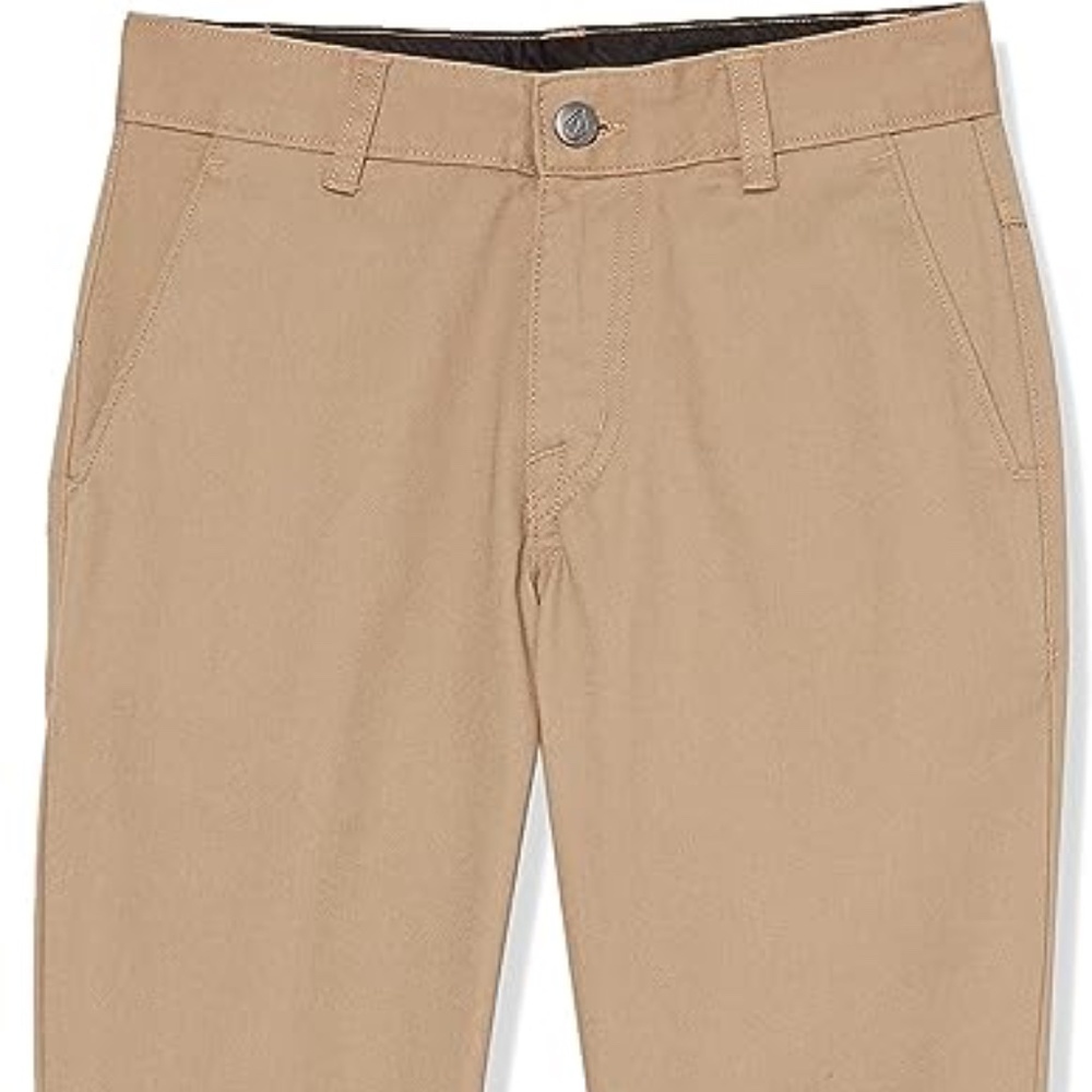 NWT VOLCOM BIG BOYS VMONTY RIGID PANTS YOUTH  - KHAKI Size 23 (10S 10 SLIM)